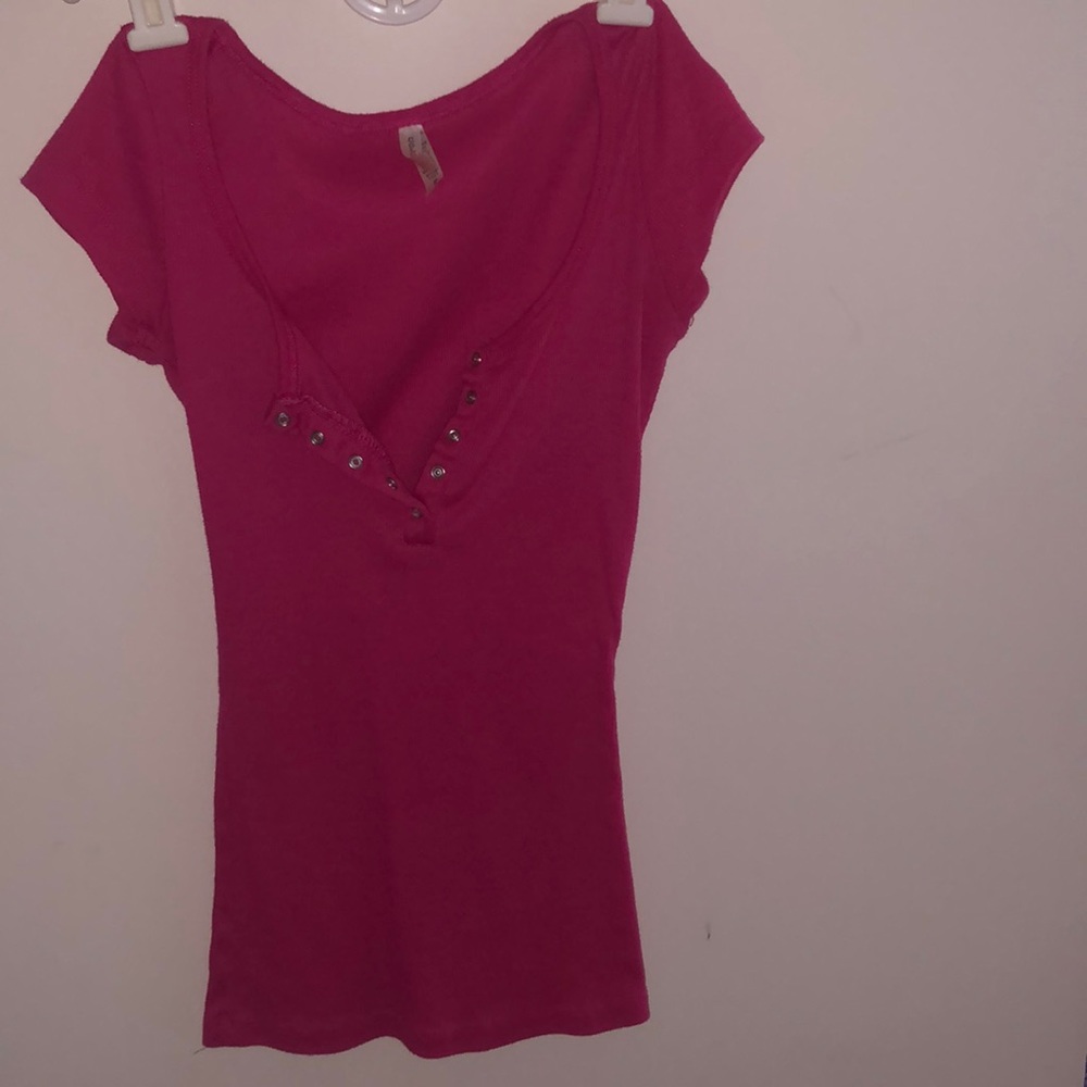 pink button down shirt size S